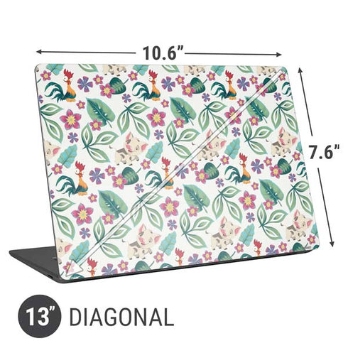 Disney Princess Moana Pua and Heihei Pattern Universal Laptop 13in (10.6 x 7.6in) Skin